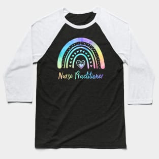 Nurse Practitioner NP Watercolor Rainbow Nursing Baseball T-Shirt